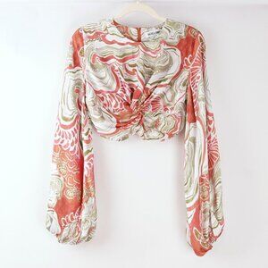 Andrea Iyamah Behati Crop Top Abstract Mushroom - Size Small - NWT